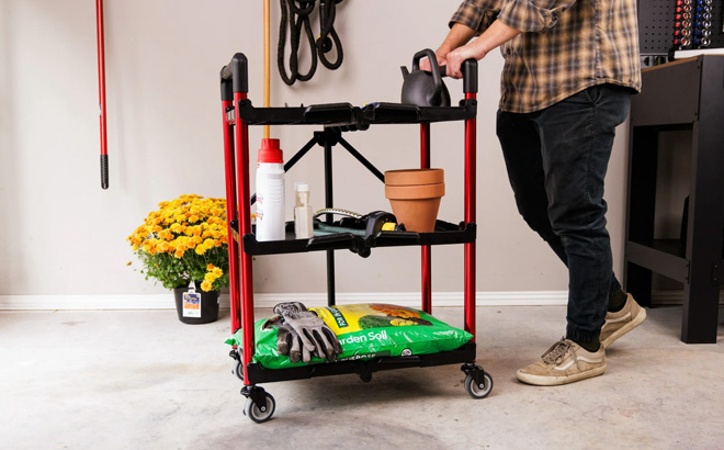 Workpro Collapsible 3 Shelf Utility Tool Cart