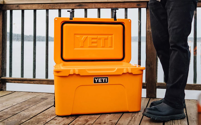 Yeti Tundra 45 Cooler in King Crab Orange Color Yeti Tundra 45 Cooler in King Crab Orange Color