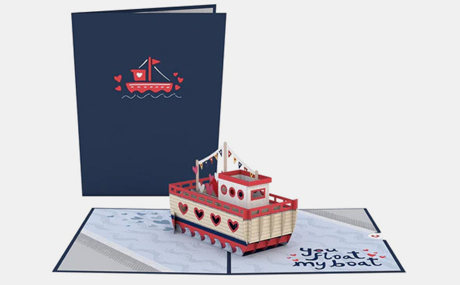 You Float My Boat Pop Up Card