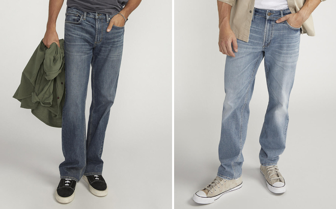 Zac Relaxed Fit Straight Leg Jeans and Eddie Athletic Fit Tapered Leg Jeans