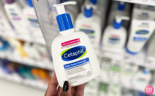 a Hand Holding Cetaphil Daily Facial Cleanser