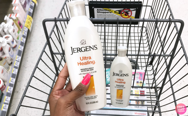 a Hand Holding Jergens Lotion