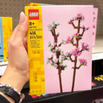 a Hand Holding LEGO Cherry Blossoms Set