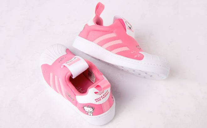 adidas Originals x Hello Kitty Superstar 360 Athletic Shoe Little Kid Pink