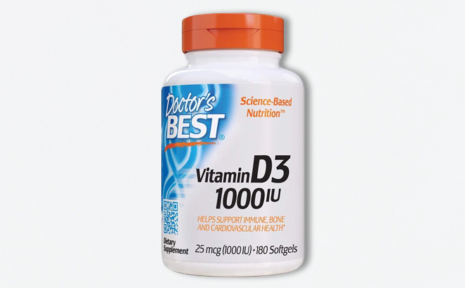 an Image of Doctors Best Best Vitamin D3 1000 IU 180 Count Bottle
