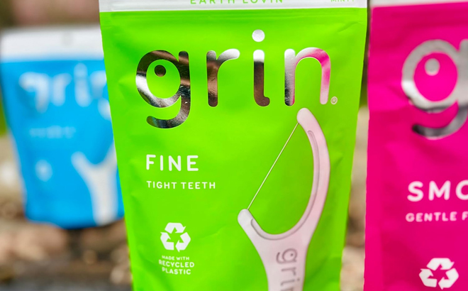 an Image of GRIN Fine Floss Picks 75 Count Pack