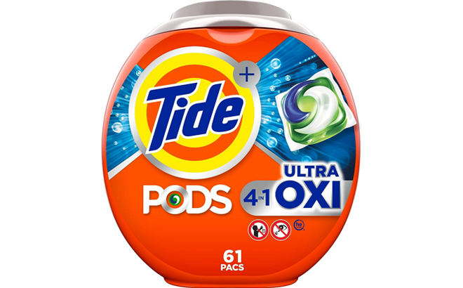 an Image of Tide PODS 4 in 1 Ultra Oxi Laundry Detergent