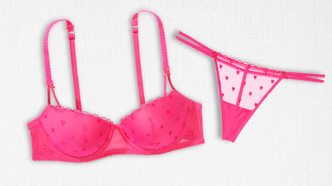 an Image of VIctorias Secret Pink Bra and Panty