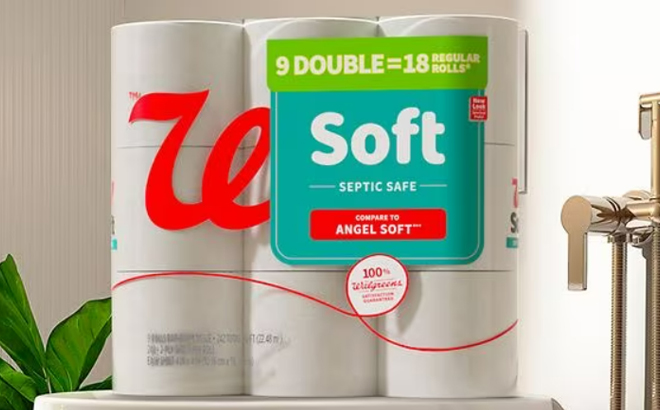 an Image of Walgreens Soft Bath Tissue 9 Roll