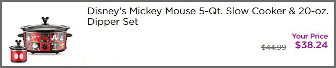 Disney 5-Quart Slow Cooker & Dipper Set Summary