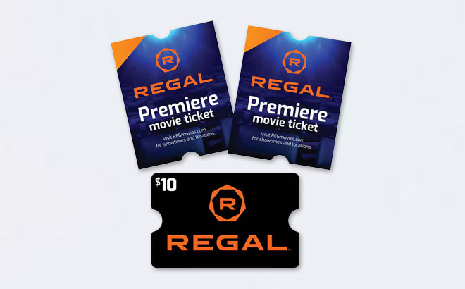 2 Regal Tickets and 10 eGift Card