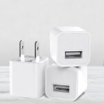 3 Pack USB Wall Charger Travel Plug Adapters on the Table