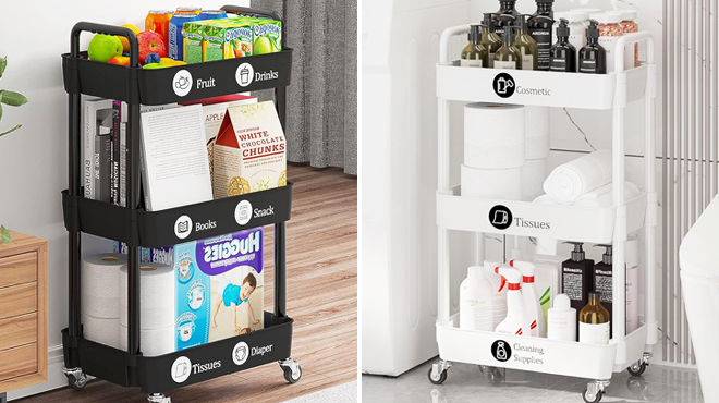 3 Tier Kitchen and Bathroom Storage Carts 3 Tier Kitchen and Bathroom Storage Carts