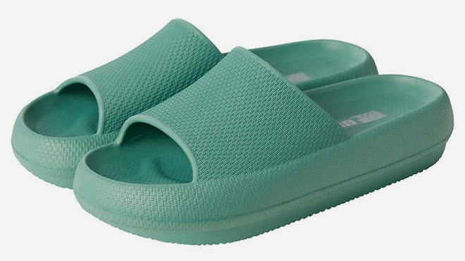 32 Degrees Kids Unisex Cushion Slide Sandals Green