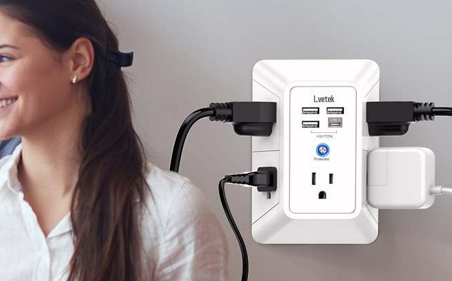 5 Outlet Surge Protector Wall Charger 1 5 Outlet Surge Protector Wall Charger 1