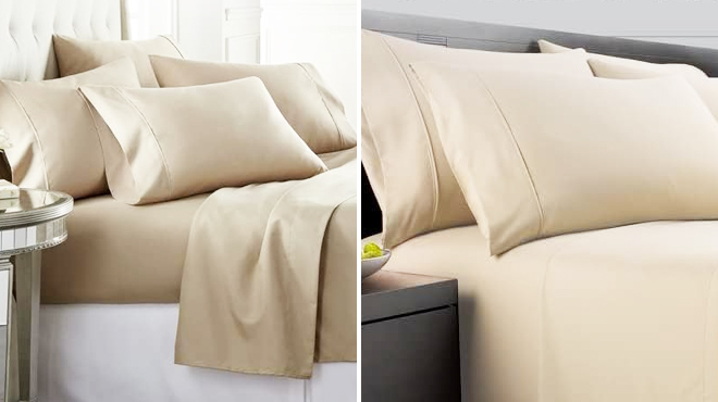 6 Piece King Sheet Set in Taupe Color