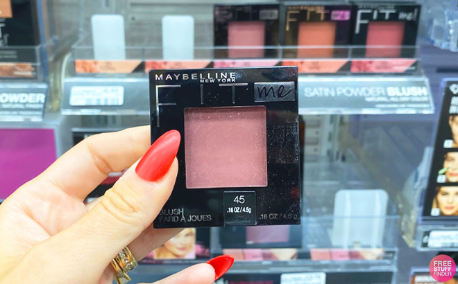 A Hand Holding Maybelline Fit Me Blush