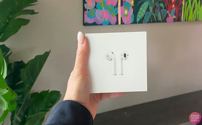 A Person Holding Apple Air Pods in a Box