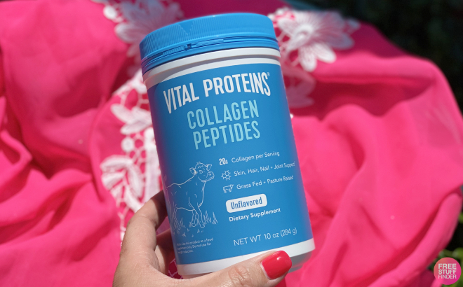 A Person Holding a Container of Vital Proteins Collagen Peptides