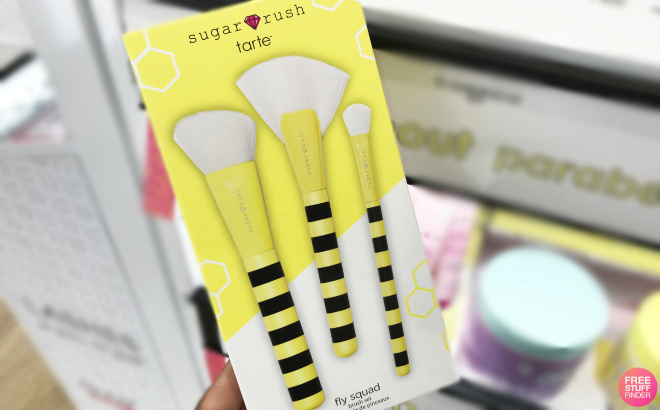 A Person Holding a Tarte Sugar Rush Fly Squad Brush Set
