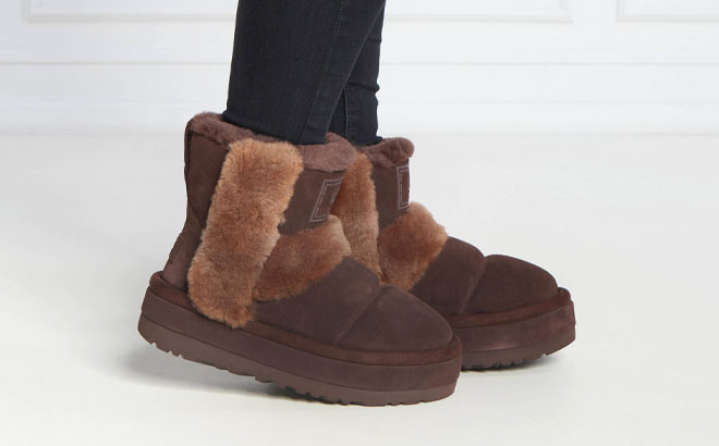 A Person Wearing a UGG Classic Chillapeak Boots