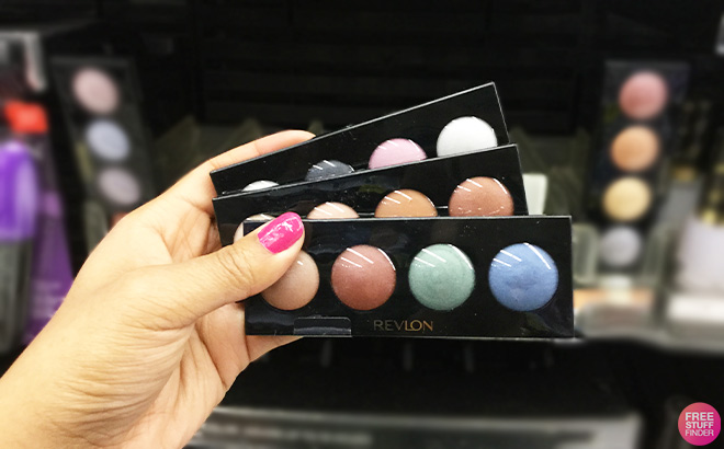 A Person is Holding Revlon Illuminance Long Lasting Matte and Shimmer Eyeshadow Quads