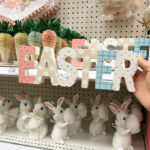 A Person is Holding Spirtz Free Standing Easter Wood Letters