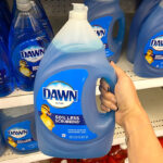 A Woman Holding Dawn 56 Ounce Ultra Liquid Dish Soap