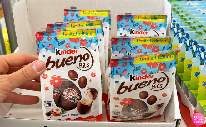 A person Holding Kinder Bueno Eggs