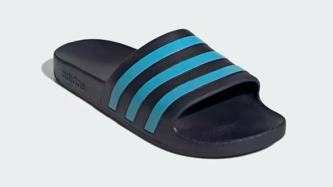 Adidas Adilette Aqua Slides in Legend Ink Color