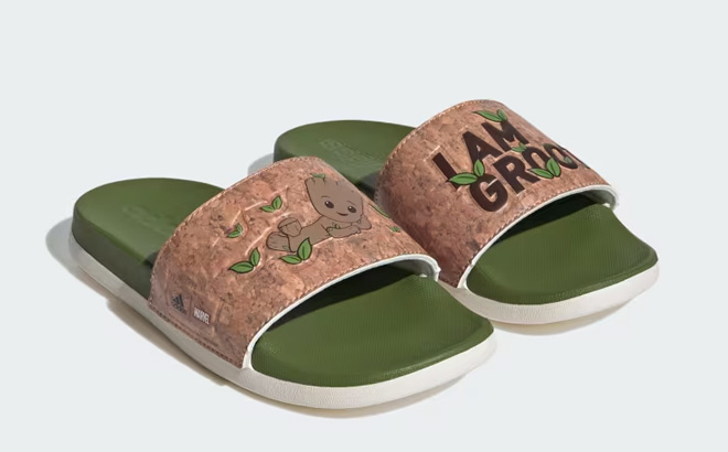 Adidas Adilette Comfort Marvel Slides for Kids