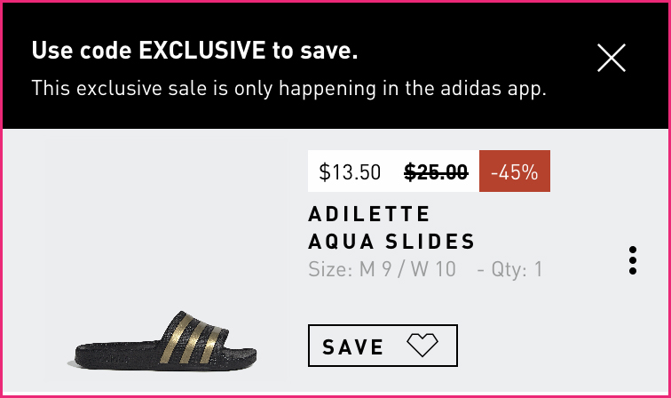 Adidas Slides Order Summary