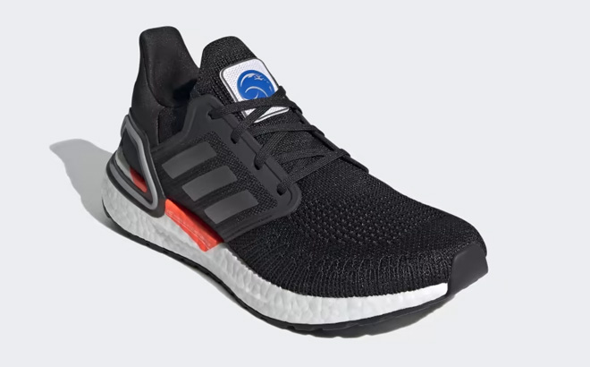 Adidas Womens Ultraboost 20 Running Shoes on Gray Background