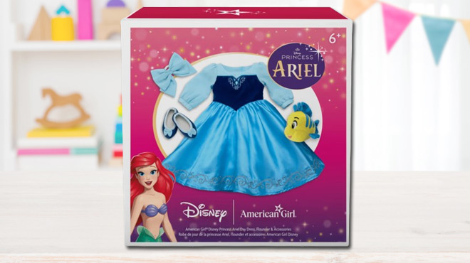 American Girl Disney Princess Ariel Day Dress Flounder Accessories