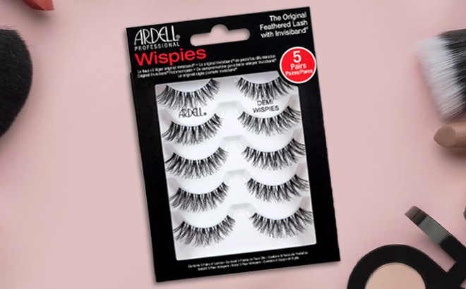 Ardell Lash Demi Wispies 5 Pair Multipack on the Makeup Table
