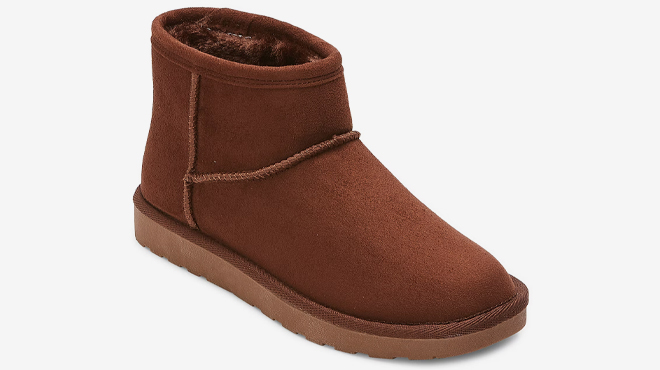 Arizona Womens Sandie Flat Heel Winter Boots Mid Brown