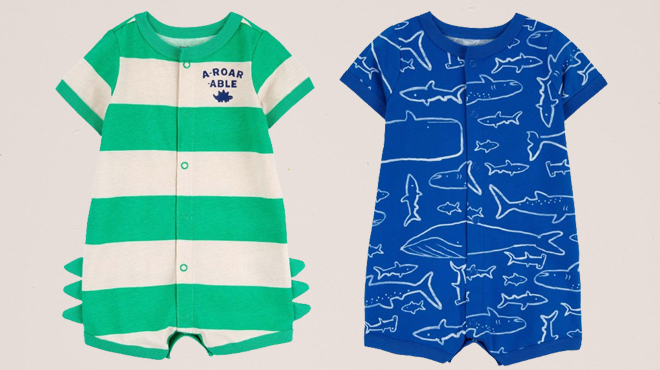 Carter's Baby A Roar Able Baby Whale Snap Up Romper