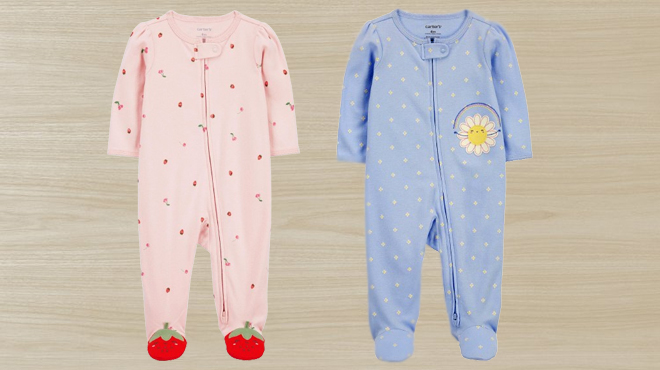 Carter's Baby Strawberry Baby Polka Dot Sleep Play Pajamas