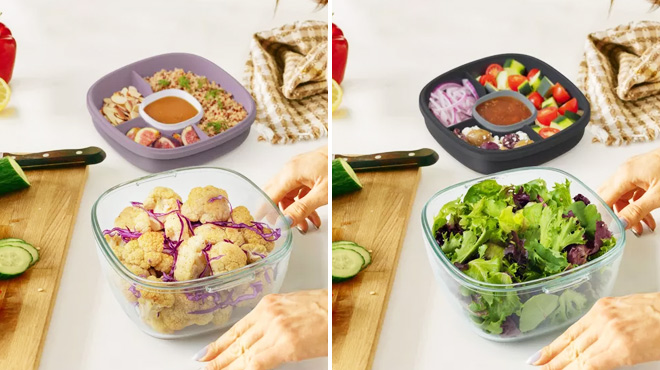 Bentgo Glass Salad Containers Filled with Food