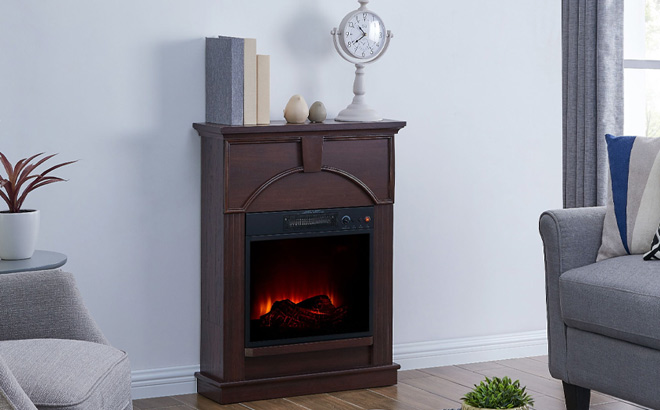 Bold Flame 26 inch Electric Fireplace in Dark Chocolate Color