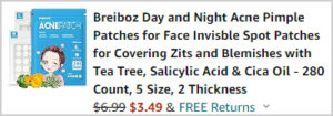 Breiboz Day and Night Acne Pimple Patches Checkout Screenshot