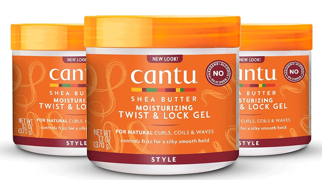 Cantu Moisturizing Twist Lock Gel with Shea Butter for Natural Hair Pack of 3