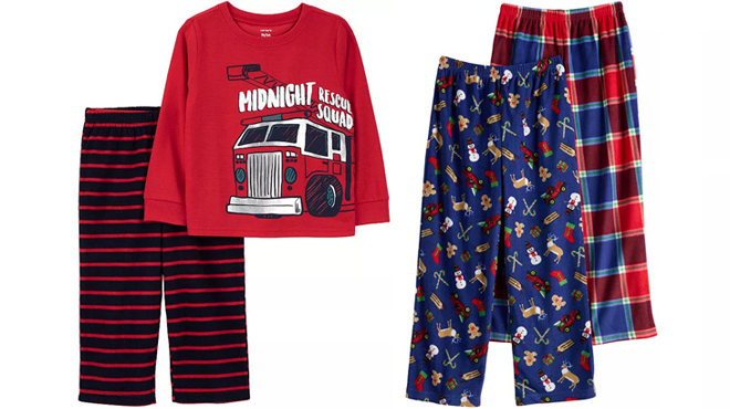 Carters Kids Pajamas and Cudl Dudds Pajama Pants Duo