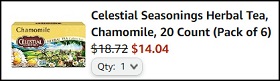 Celestial Seasonings Herbal Tea Checkout