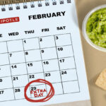 Chipotle February Calendar Beside a Guac