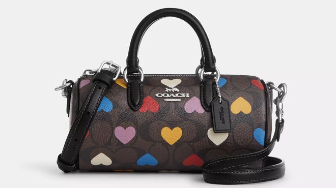 Coach Outlet Lacey Crossbody In Signature Canvas With Heart Print