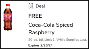 Coca Cola Spiced Raspberry Coupon