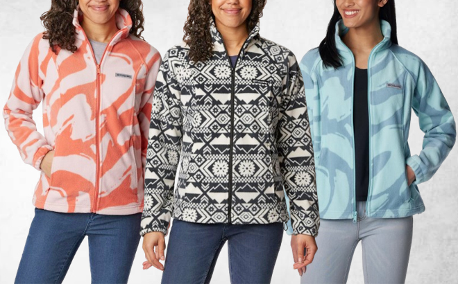 Columbia Womens Benton Springs Printed Fleece Jacket