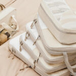 Compression Packing Cubes 8 Pack in Beige Color