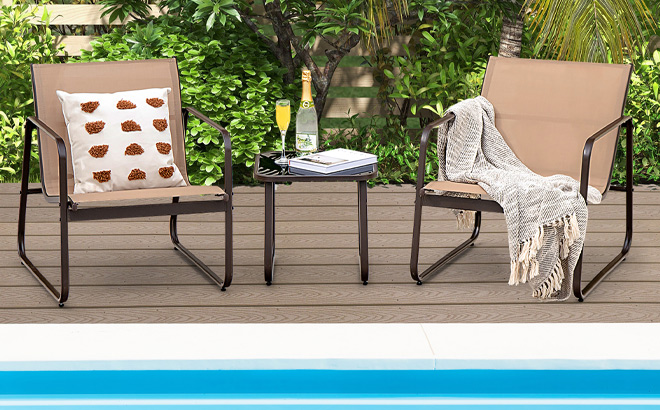Costway 3 Piece Patio Conversation Outdoor Set Costway 3 Piece Patio Conversation Outdoor Set